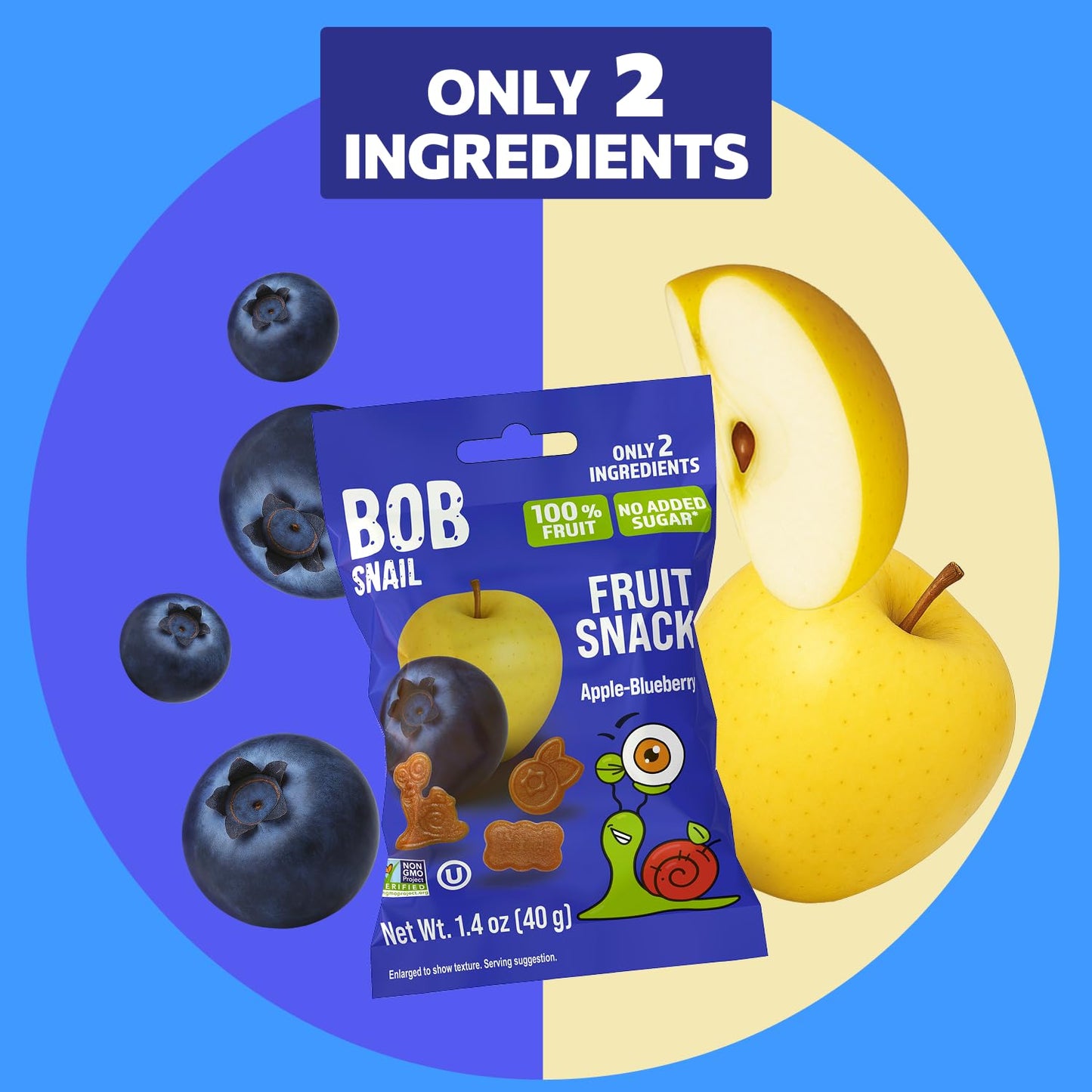 Apple & Blueberry Fruit Snacks — 40 g