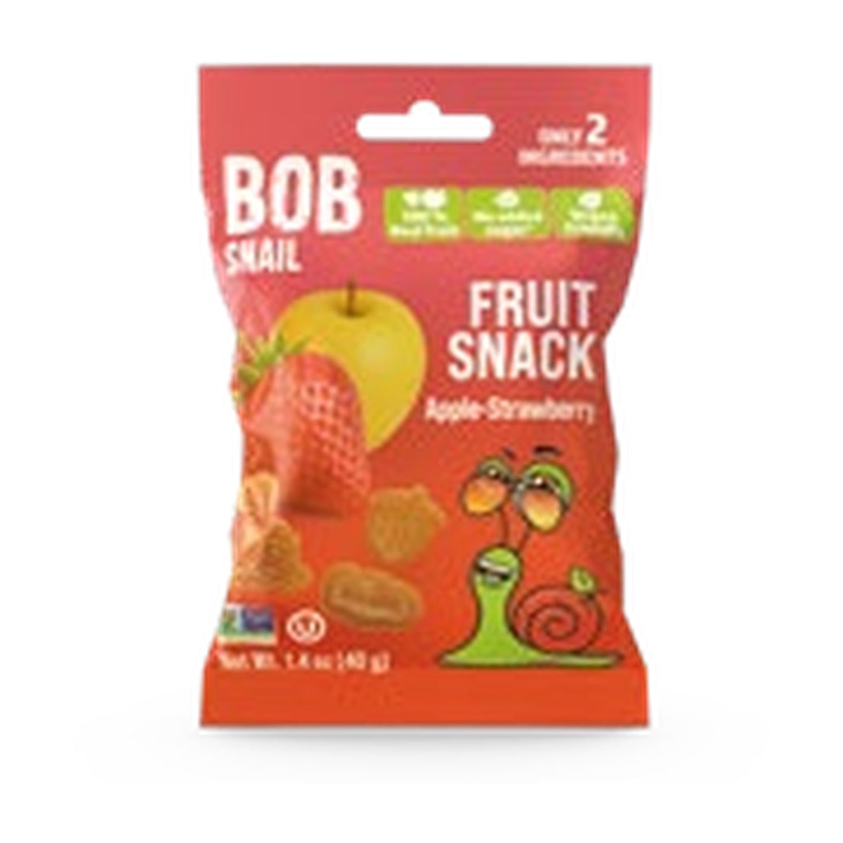 Bob Snail Fruit Snacks 40 g pouch, apple and strawberry