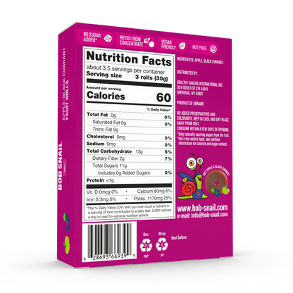 Apple & Black Currant Fruit Rolls — 10 pack