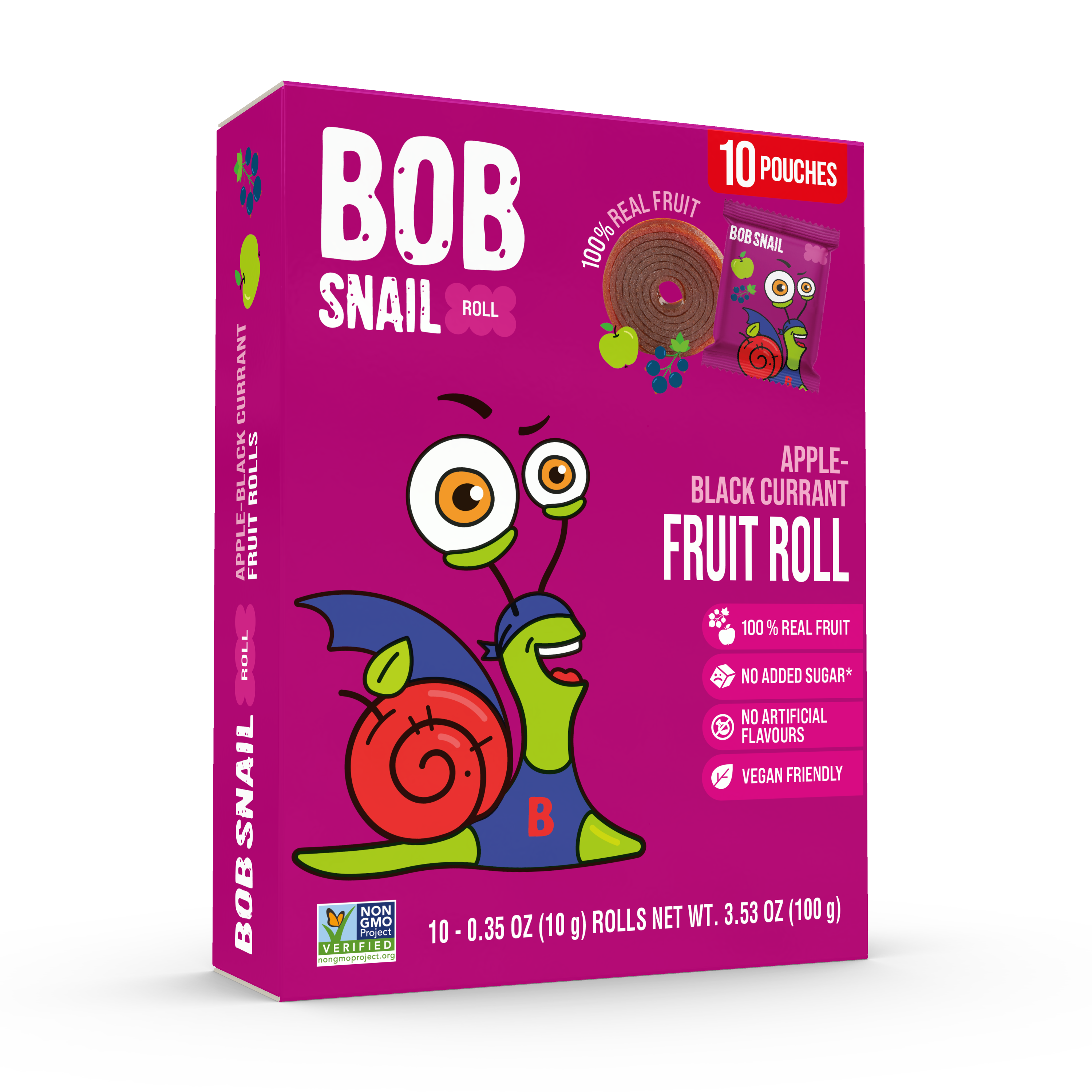 BOB SNAIL Natural apple-Black Currant Rolls 100 g (10pcs *10g)