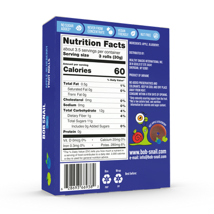 Apple & Blueberry Fruit Rolls — 10 pack