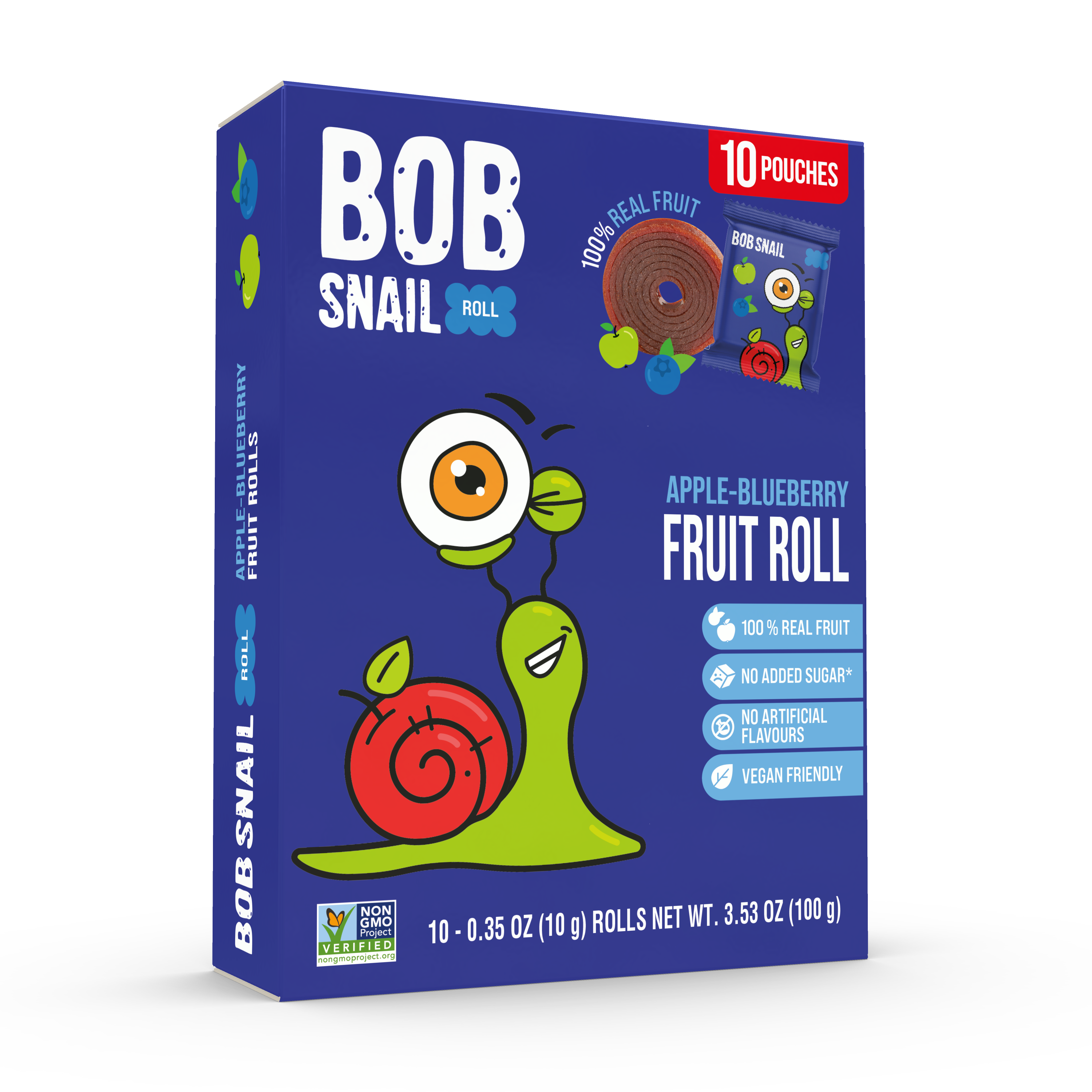 BOB SNAIL Natural apple-blueberry Rolls 100 g (10pcs *10g)