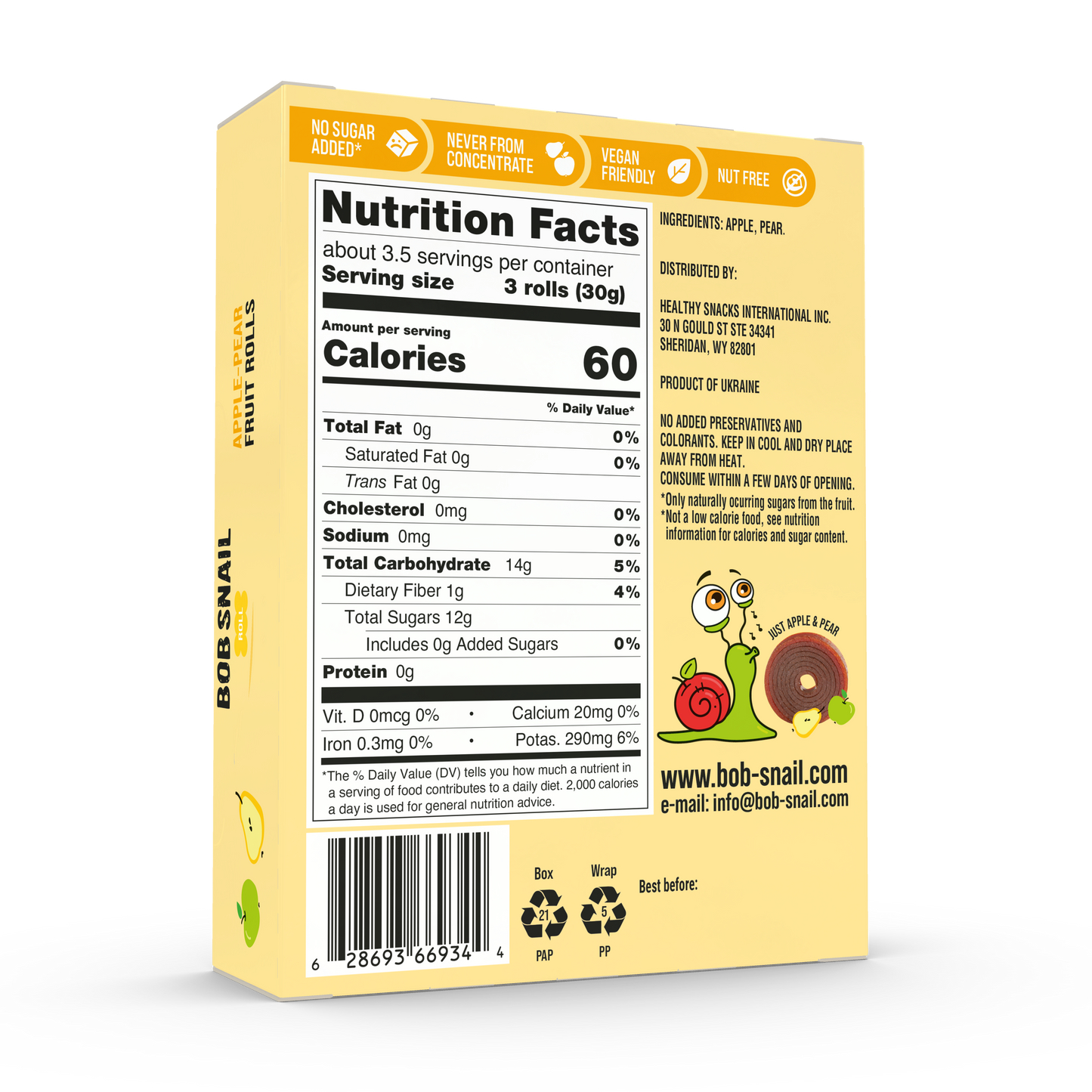 Apple & Pear Fruit Rolls — 10 pack