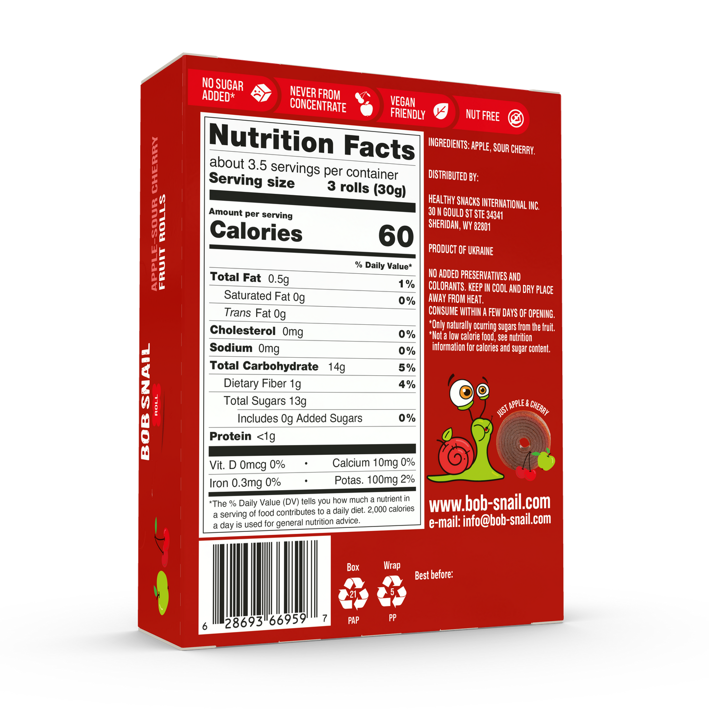 Apple & Cherry Fruit Rolls — 10 pack