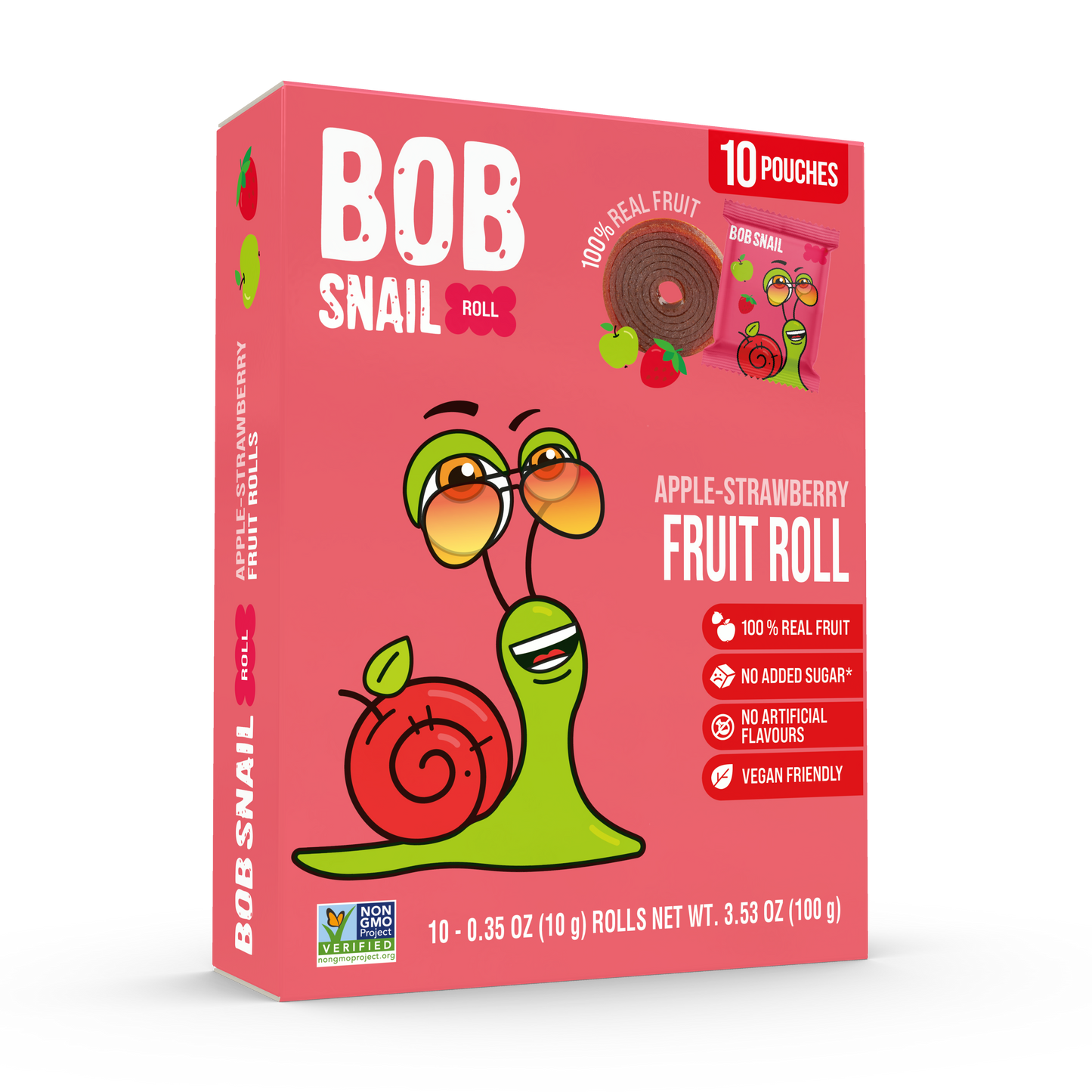 Apple & Strawberry Fruit Rolls — 10 pack