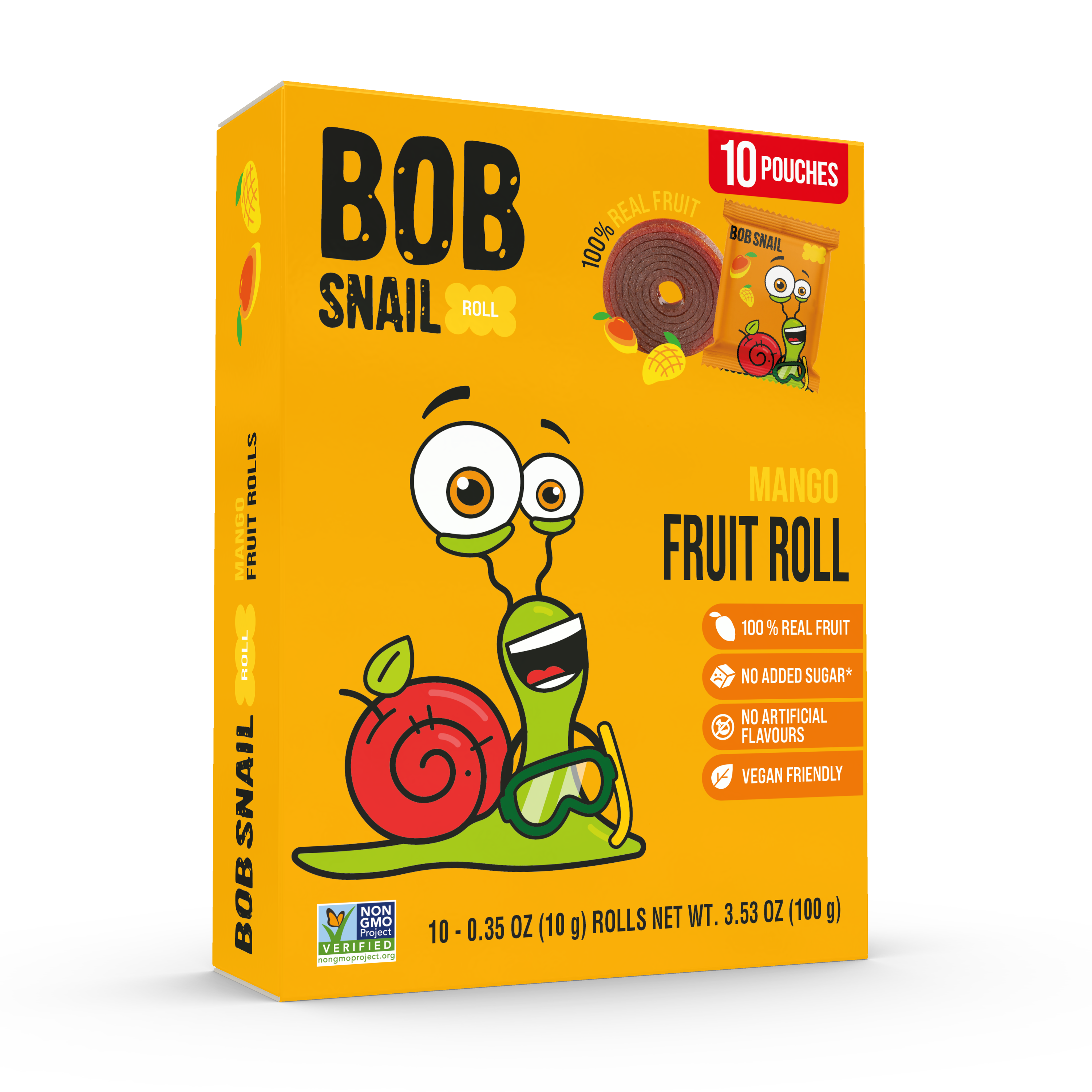 BOB SNAIL Natural mango Rolls 100 g (10pcs *10g)