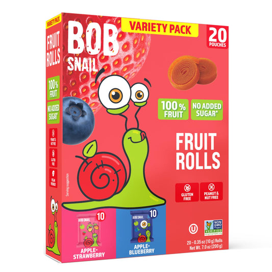 Strawberry & Blueberry Fruit Rolls Variety Pack — 20 rolls