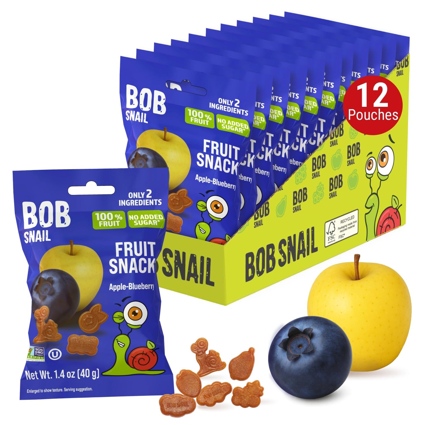 Apple & Blueberry Fruit Snacks — 40 g