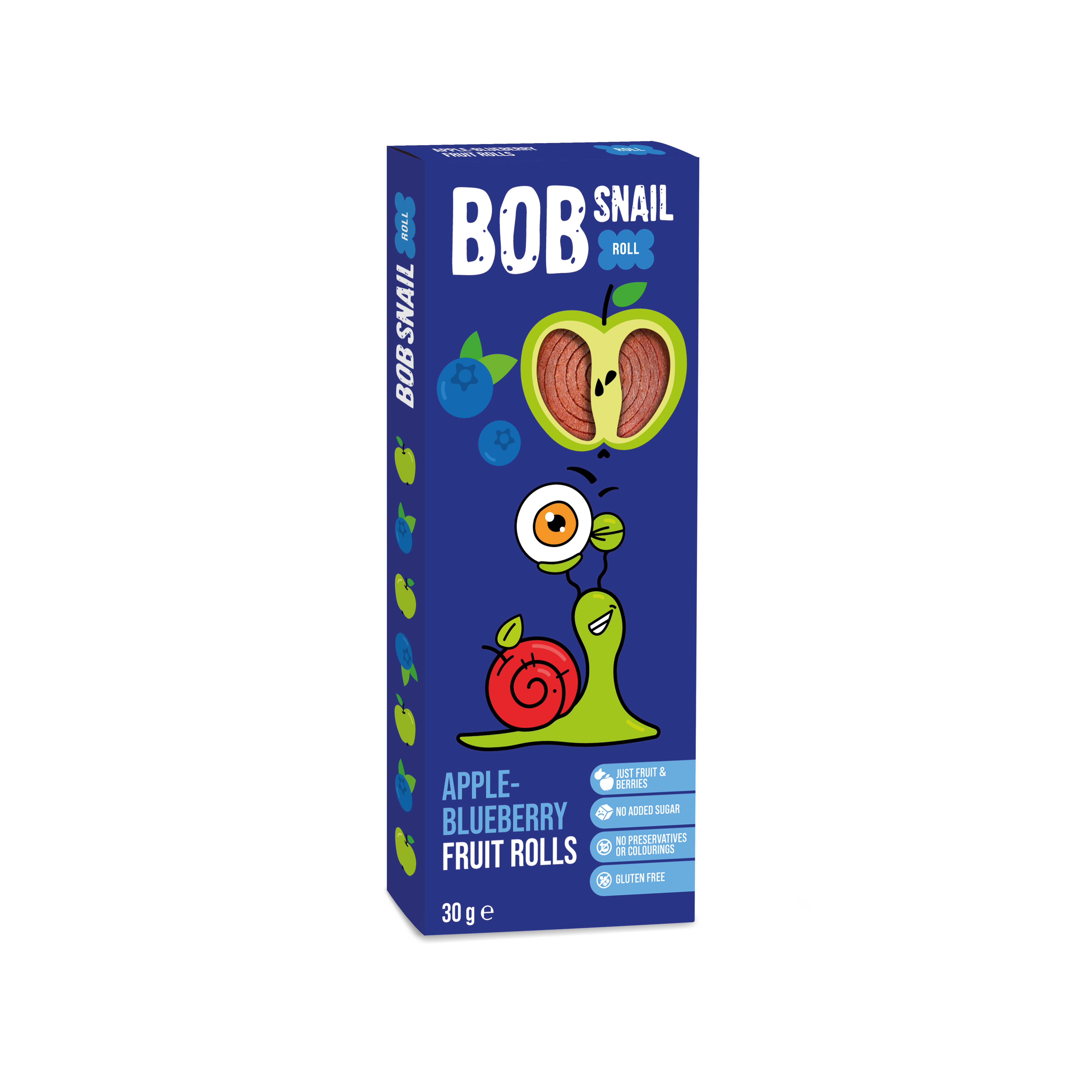 BOB SNAIL Natural apple-blueberry Rolls 30 g