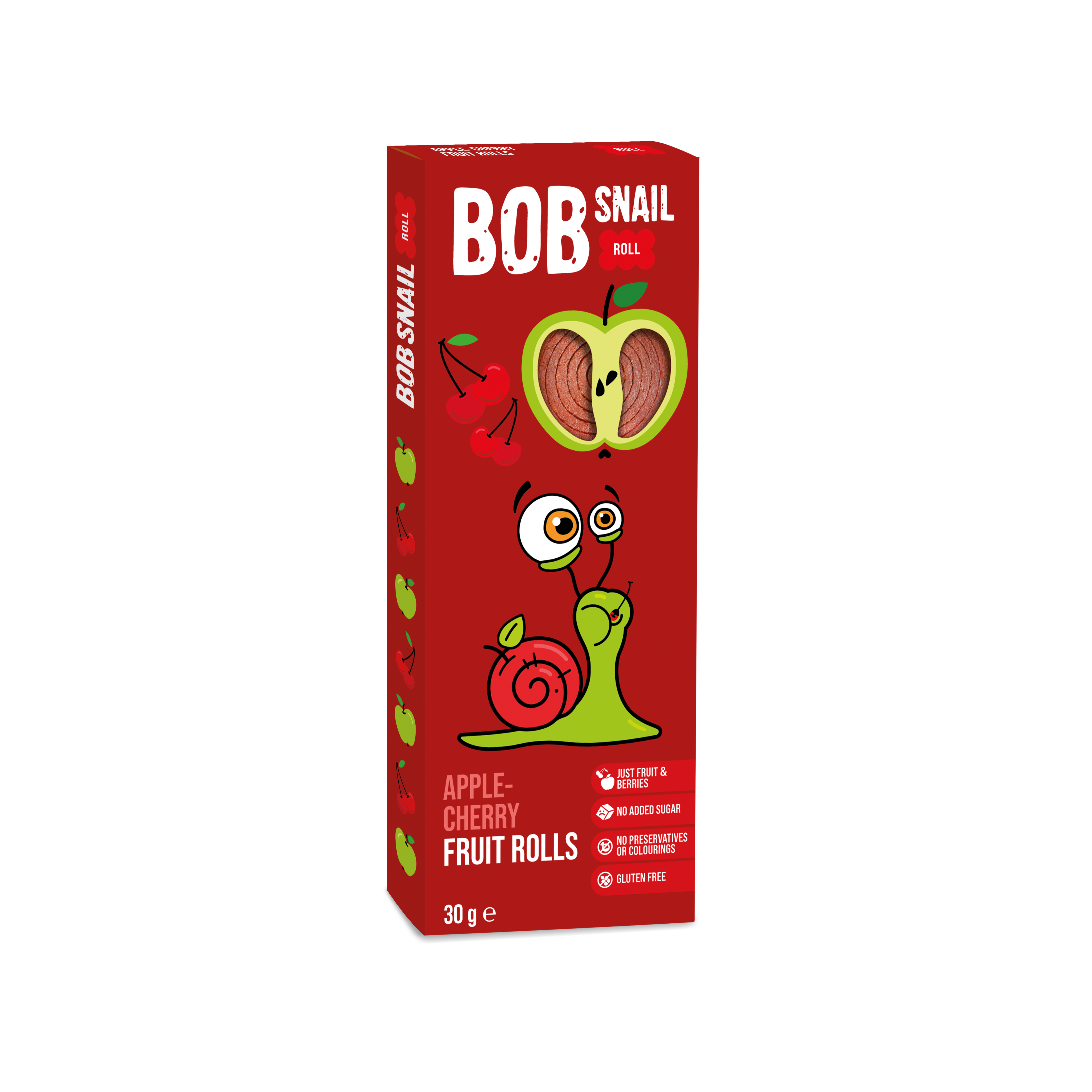 BOB SNAIL Natural apple-cherry Rolls 30 g