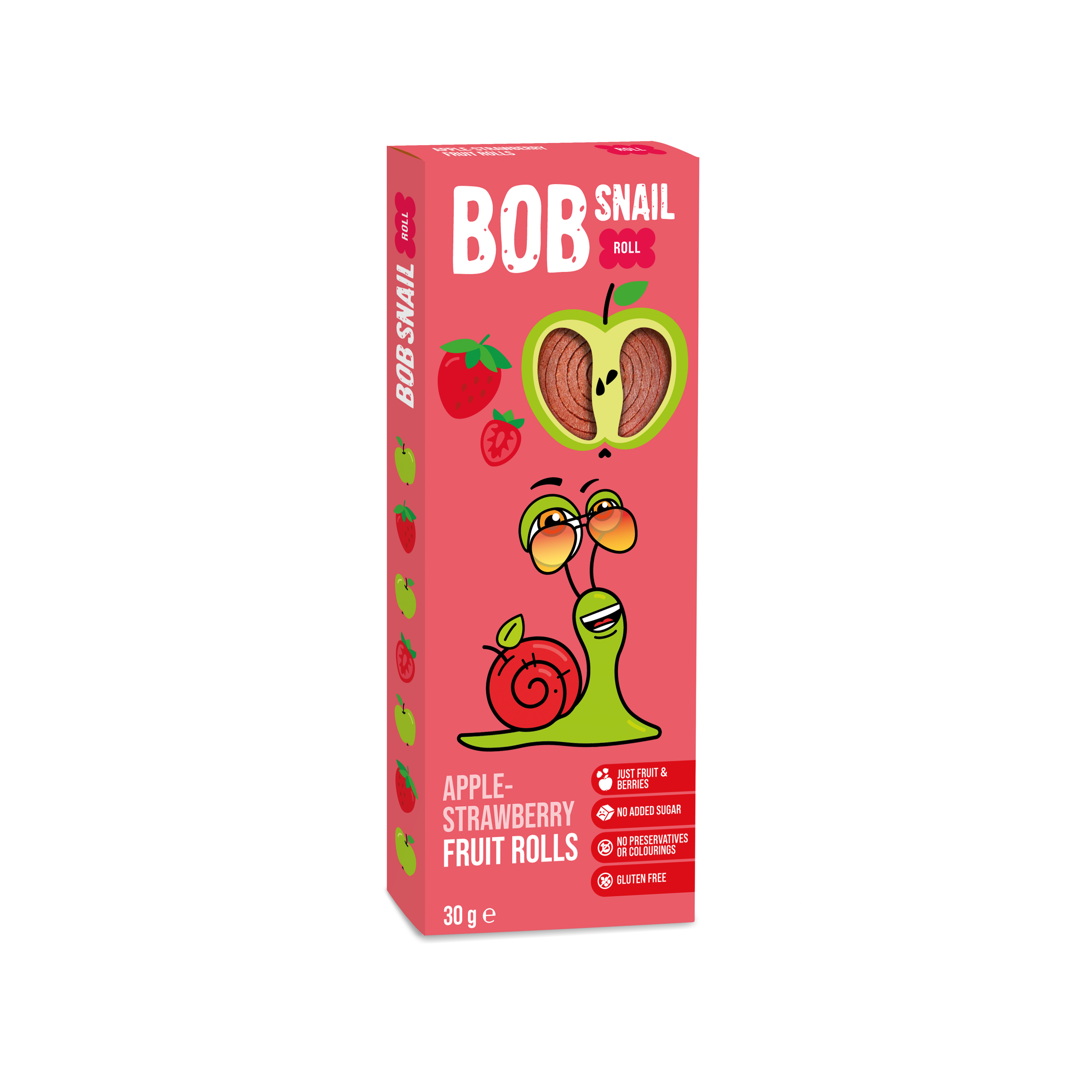 BOB SNAIL Natural apple-strawberry Rolls 30 g