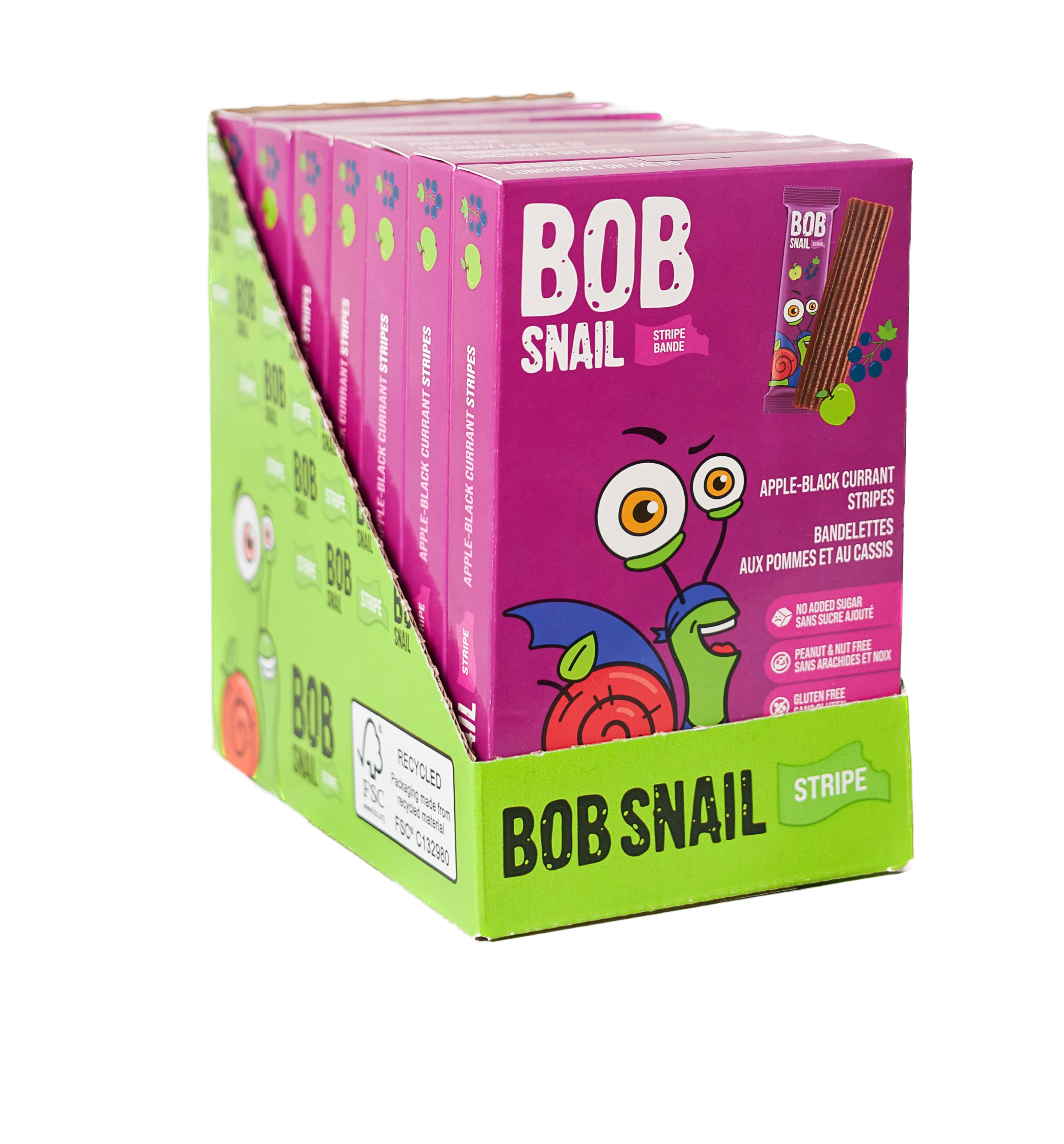 BOB SNAIL Natural Apple-blackcurrant stripes 84g (14g*6pcs)