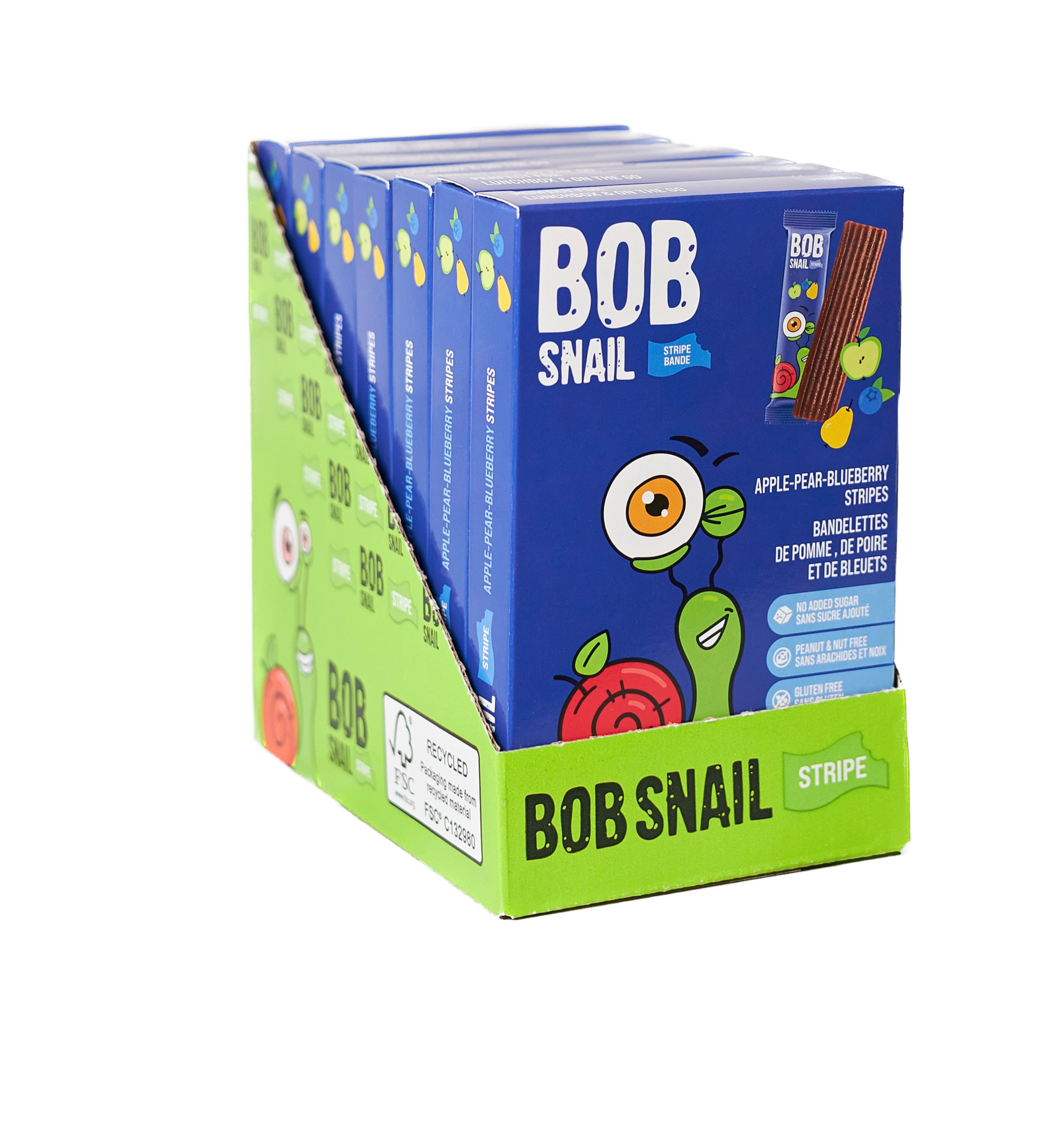 BOB SNAIL Natural Apple-Pear-Blueberry stripes 84g (14g*6pcs)