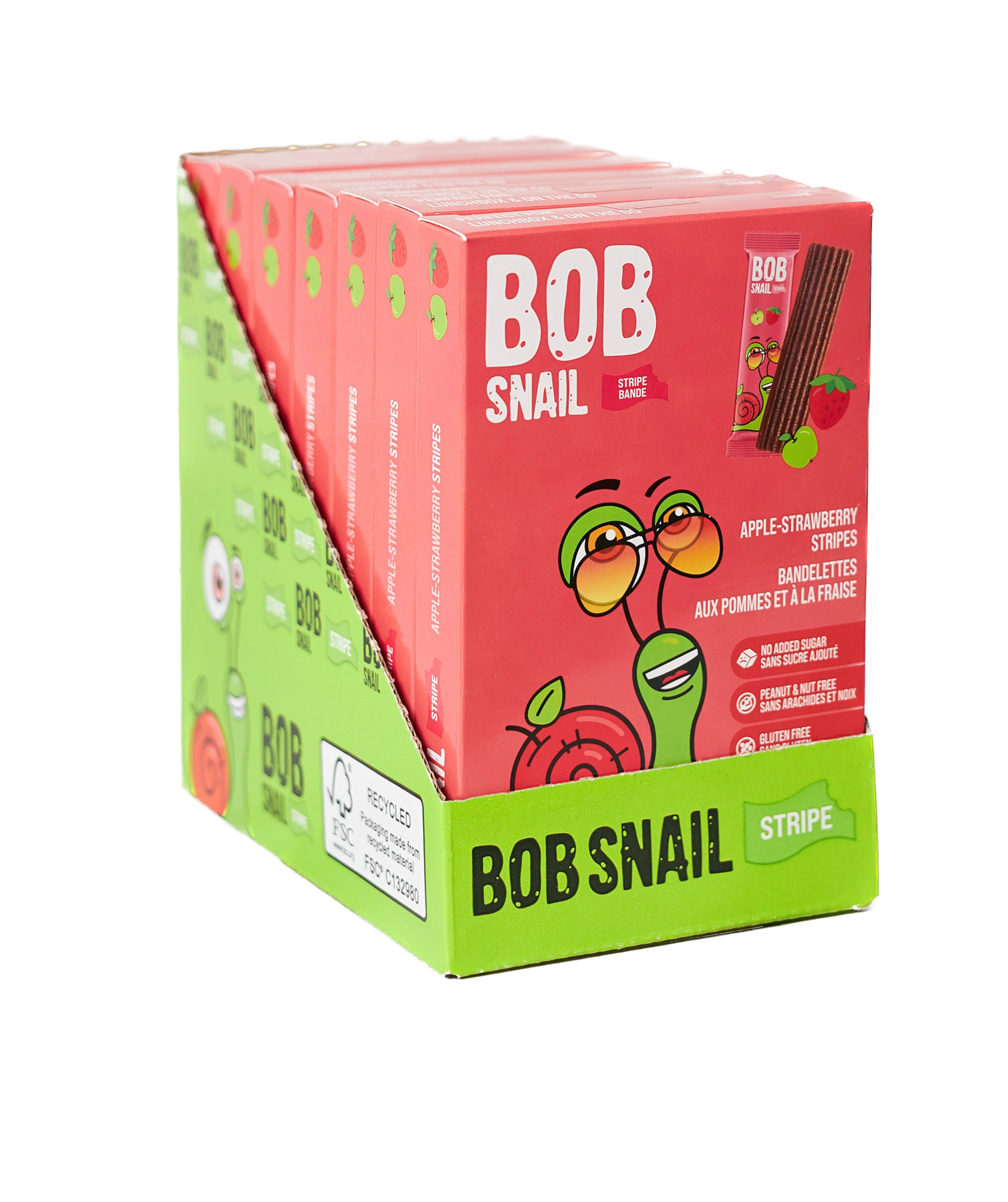 BOB SNAIL Natural Apple-Strawberry stripes 84g (14g*6pcs)