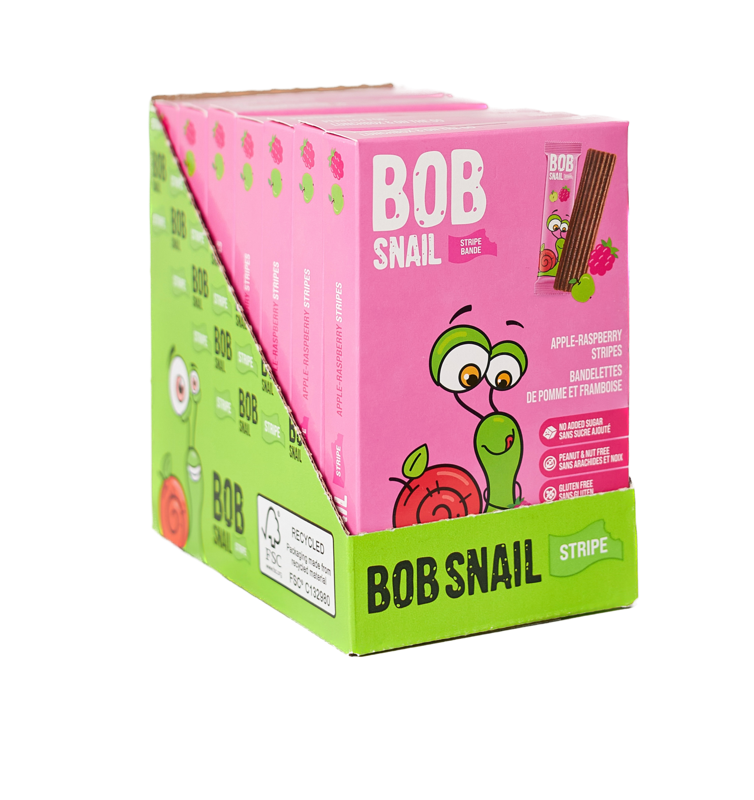 BOB SNAIL Natural Apple-Raspberry stripes 84g (14g*6pcs)