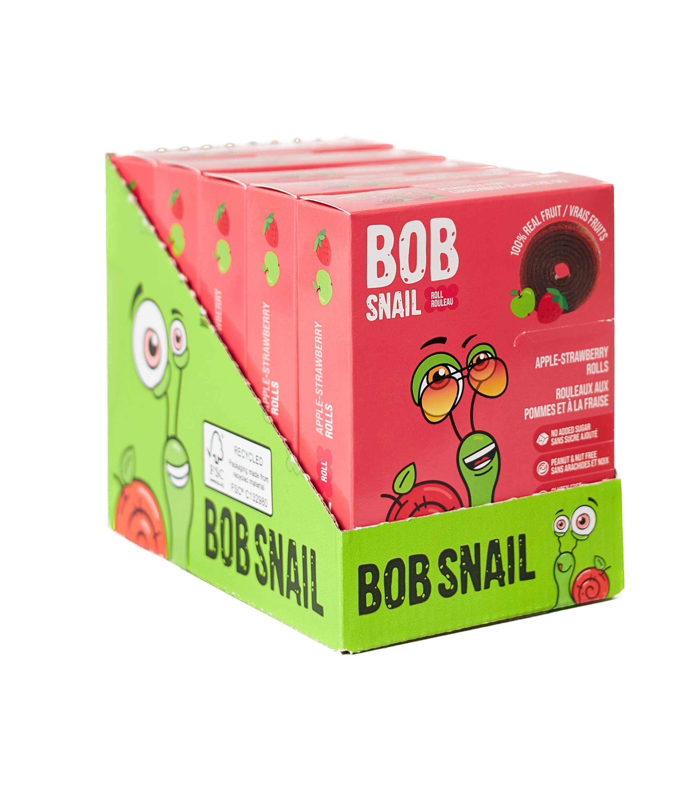 BOB SNAIL Natural apple-strawberry Rolls 100 g (10pcs *10g)