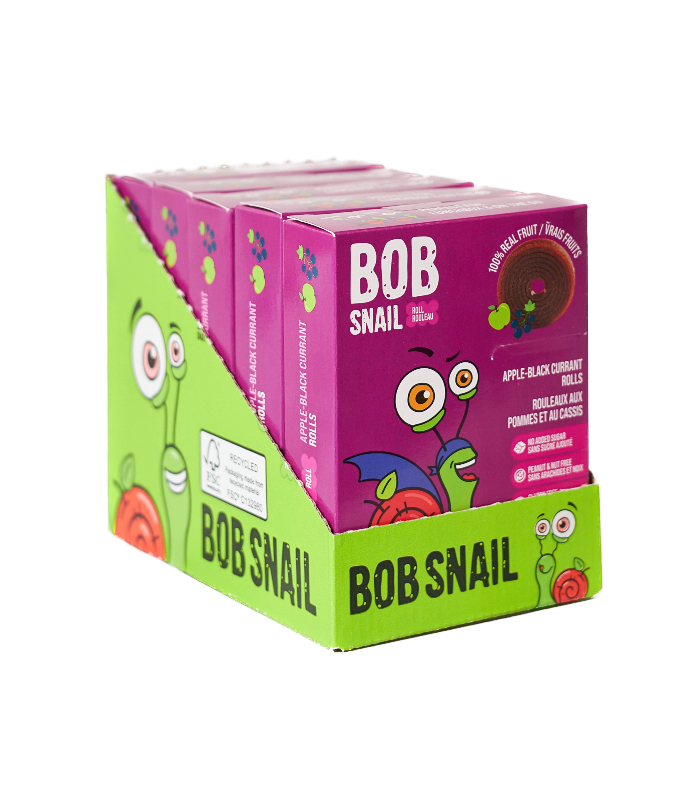 BOB SNAIL Natural apple-Black Currant Rolls 100 g (10pcs *10g)