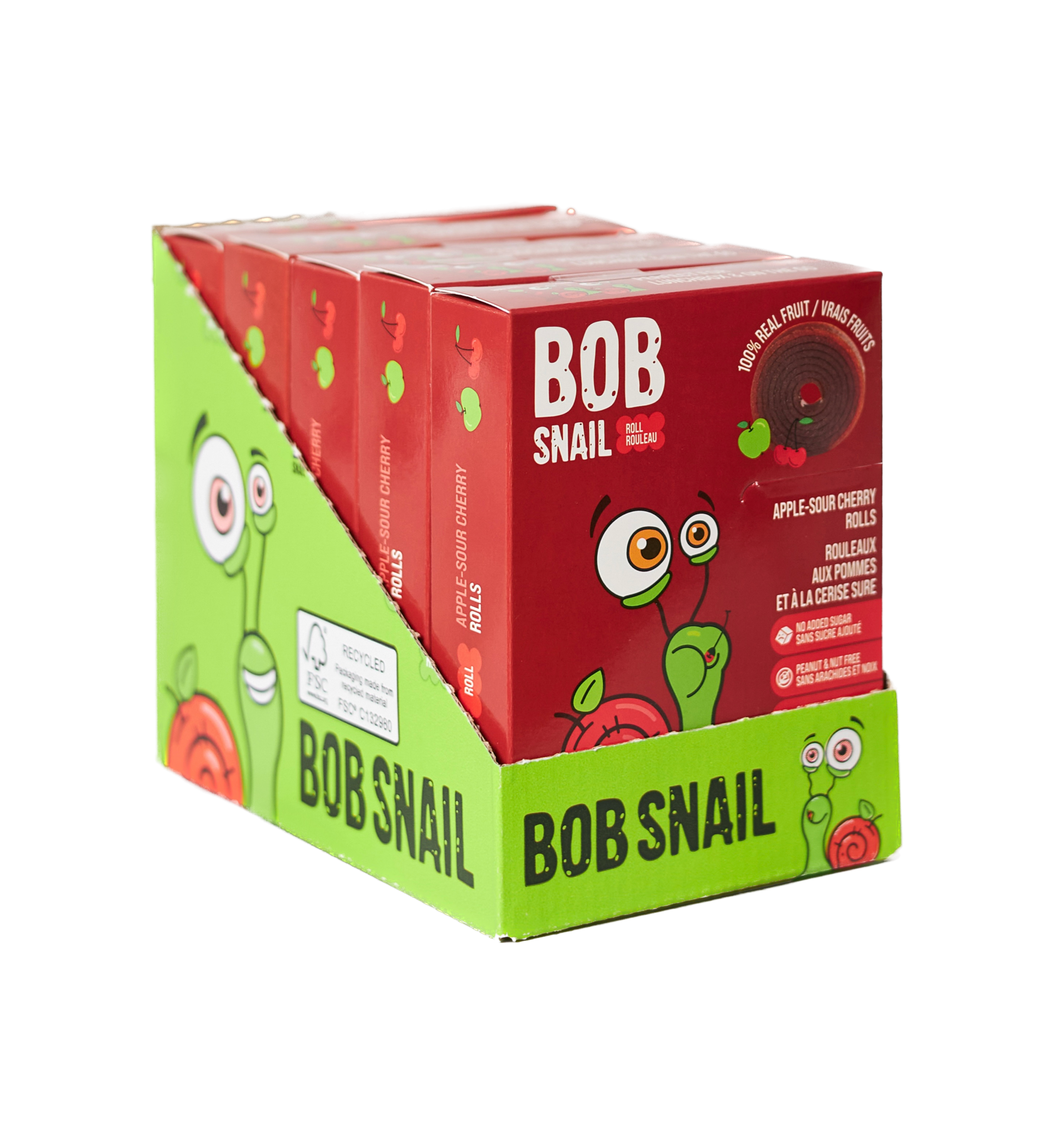 BOB SNAIL Natural Apple-Cherry Rolls 100 g (10pcs *10g)