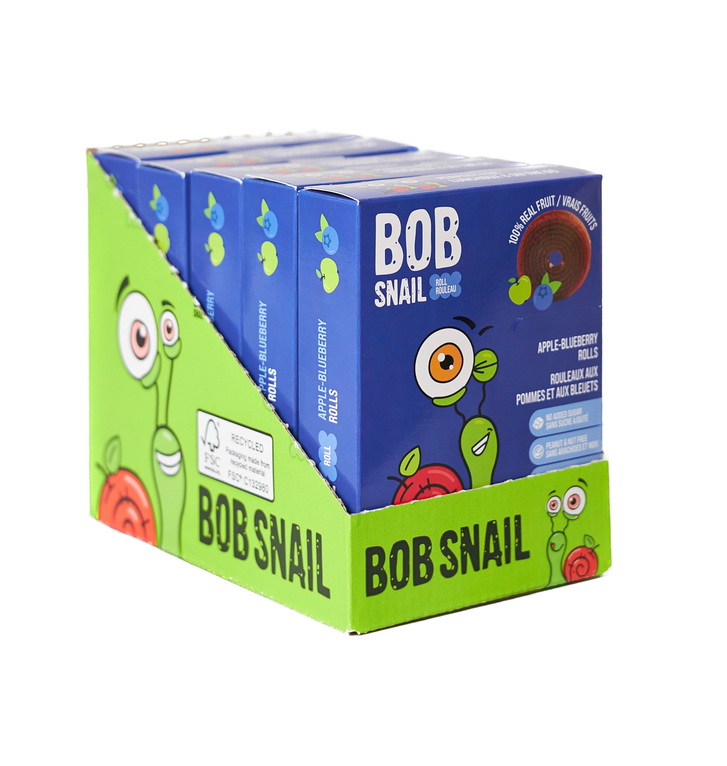 BOB SNAIL Natural apple-blueberry Rolls 100 g (10pcs *10g)