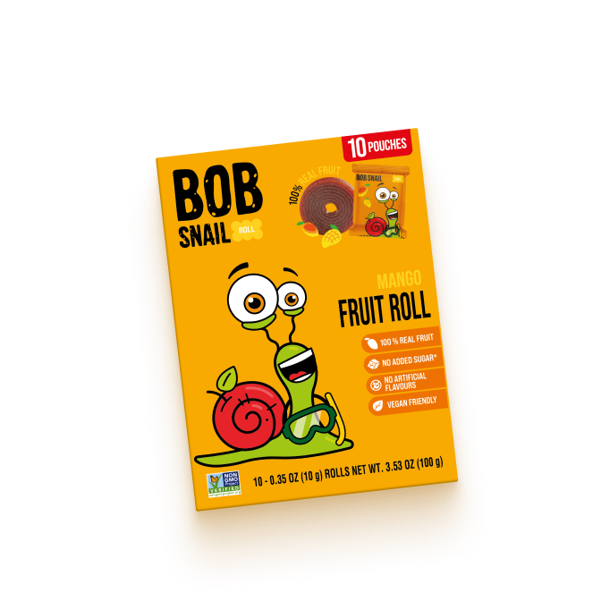 Bob Snail fruit snacks pouches
