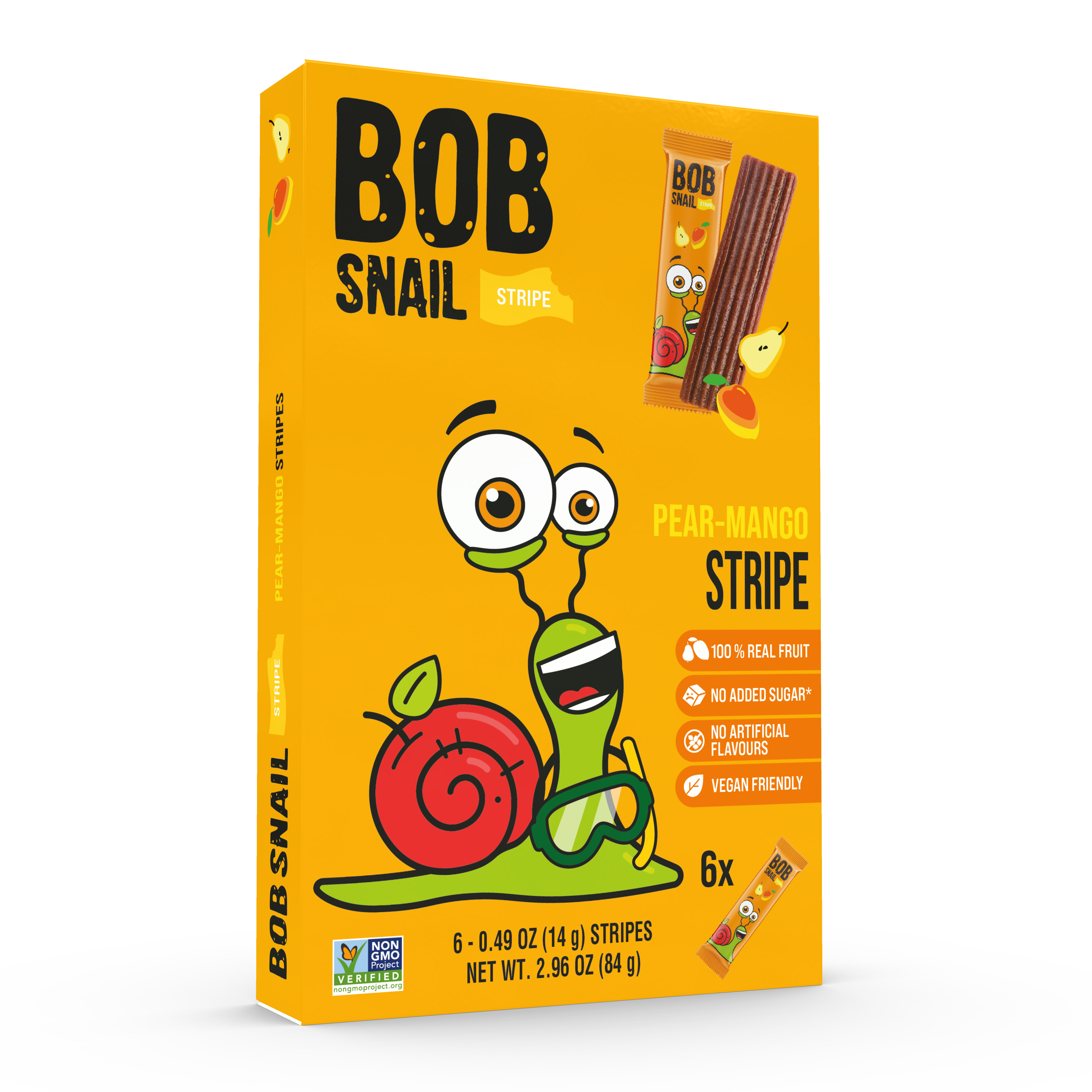 BOB SNAIL Natural Pear-Mango stripes 84g (14g*6pcs)