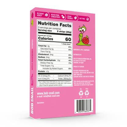 Apple & Raspberry Fruit Stripes — 6 pack