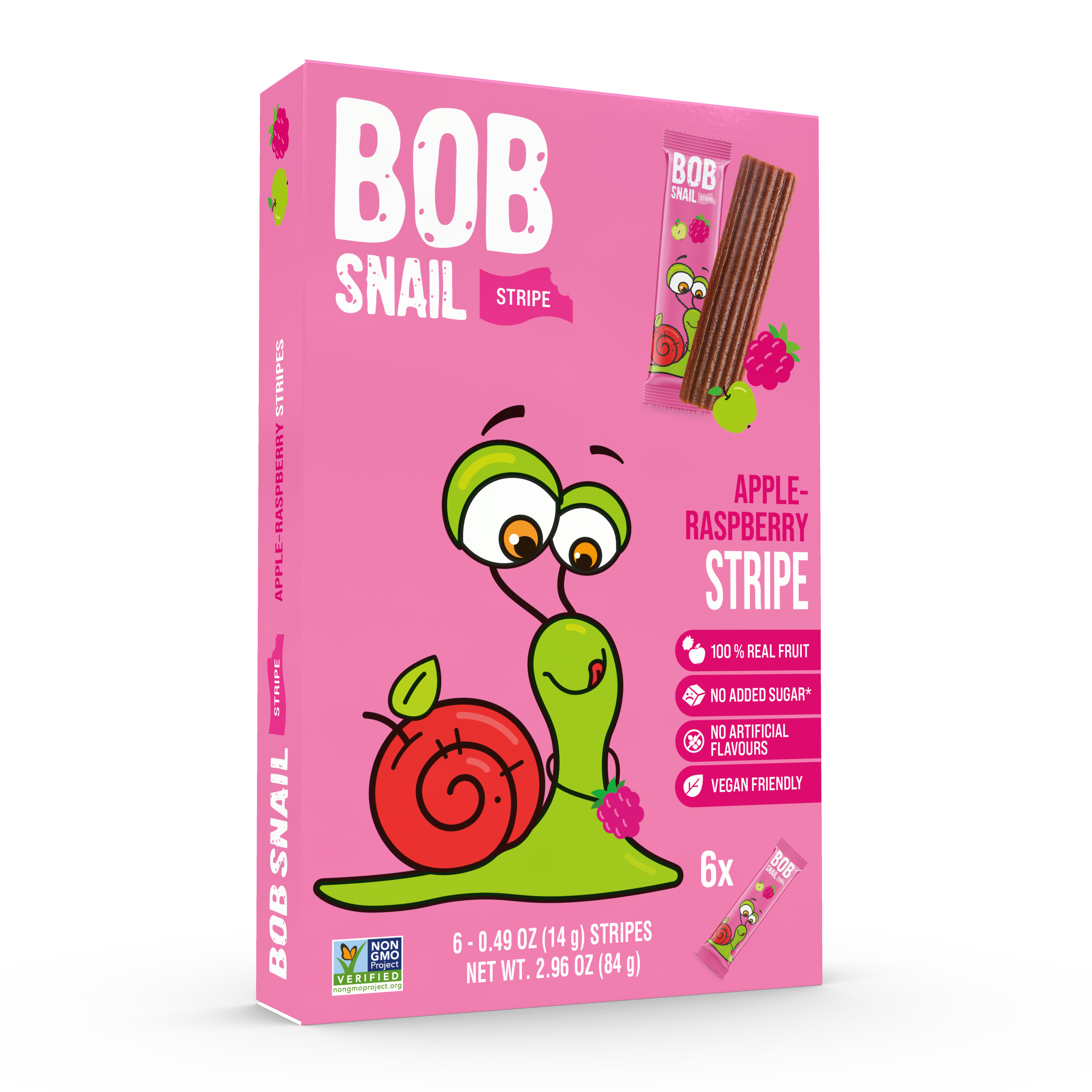 BOB SNAIL Natural Apple-Raspberry stripes 84g (14g*6pcs)